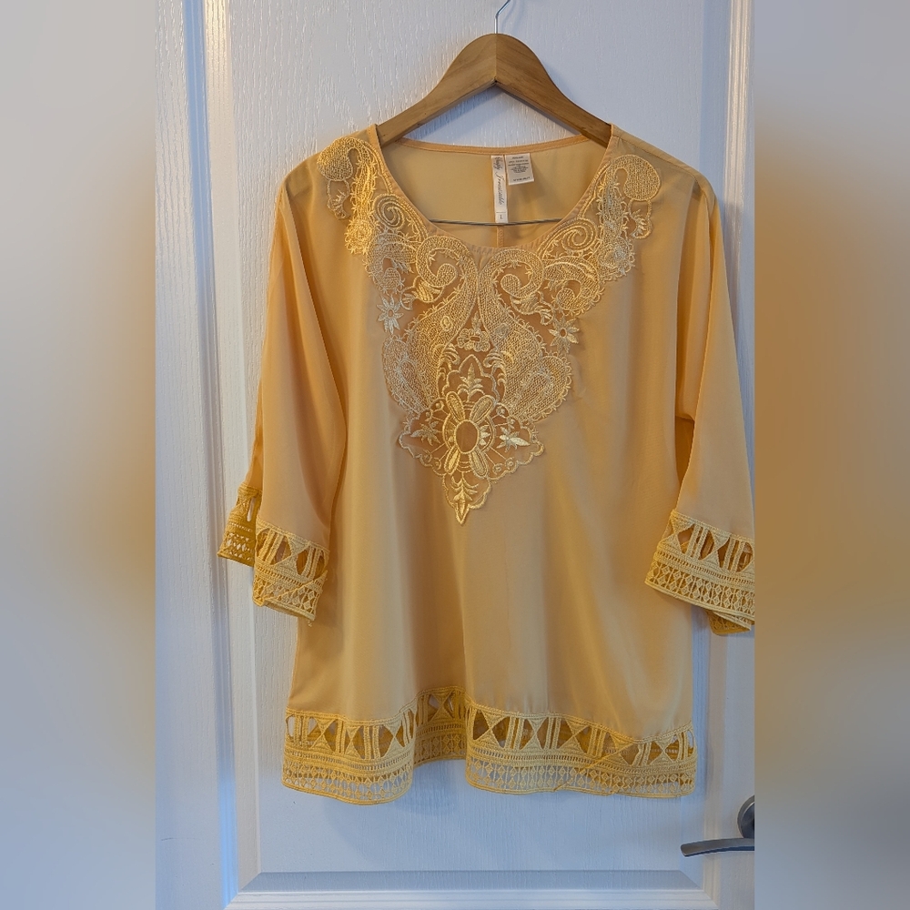 Simply Irresistible Yellow Lace Blouse